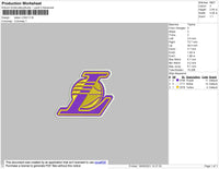 Lakes Logo L Embroidery File 4 size