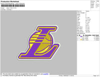 Lakes Logo L Embroidery File 4 size
