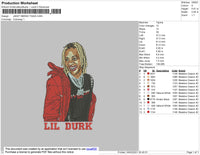 Lil Durk Embroidery File 4 size