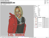 Lil Durk Embroidery File 4 size