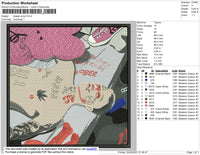 Lil Peep Cover Embroidery File 4 size