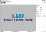LMU  Embroidery File