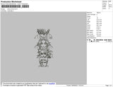 Lines Anime Embroidery File 4 size