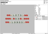 Lobostext Embroidery File 6 sizes