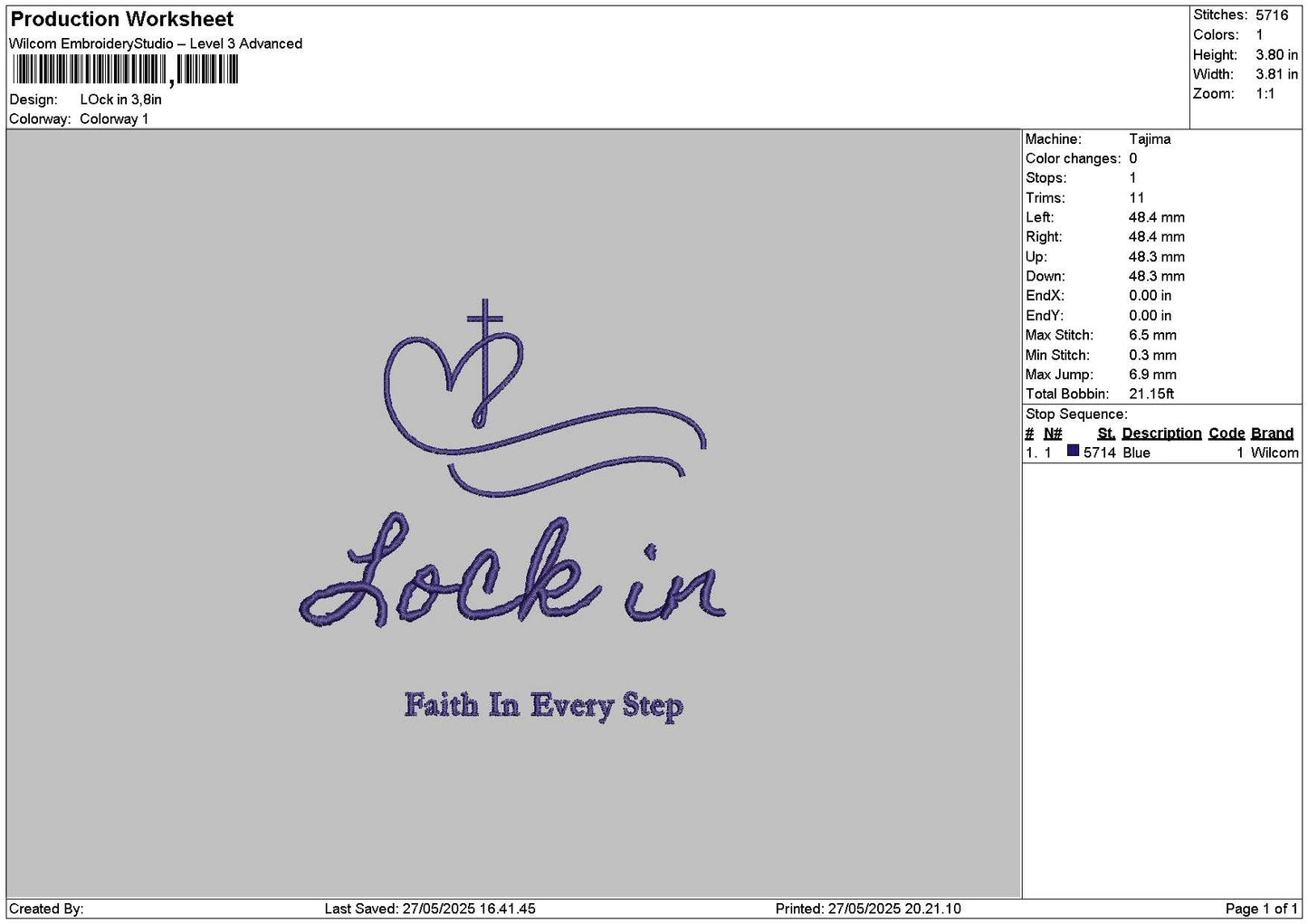 Locktext 01 Embroidery File 6 sizes