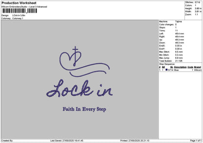 Locktext 01 Embroidery File 6 sizes