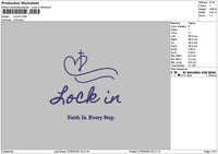 Locktext 01 Embroidery File 6 sizes
