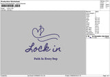 Locktext 01 Embroidery File 6 sizes