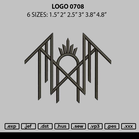 Logo 0708 Embroidery File 6 sizes