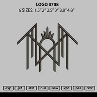 Logo 0708 Embroidery File 6 sizes