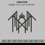 Logo 0708 Embroidery File 6 sizes