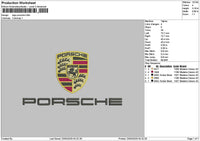 Porschetext 2303 Embroidery File 6 sizes
