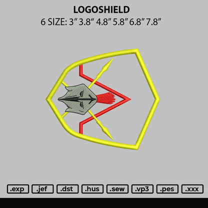 Logoshield Embroidery File 6 sizes
