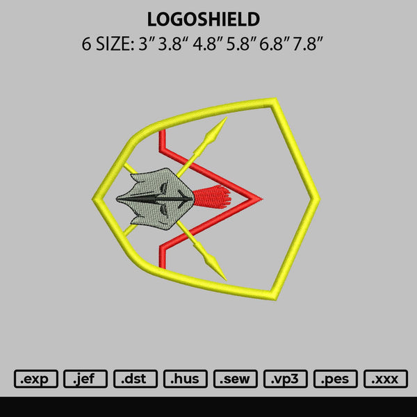 Logoshield Embroidery File 6 sizes