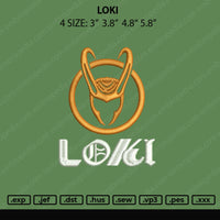 Loki Embroidery File 4 size