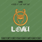Loki Embroidery File 4 size