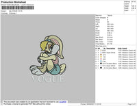 Lola Vogue Embroidery File 4 size