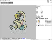 Lola Vogue Embroidery File 4 size
