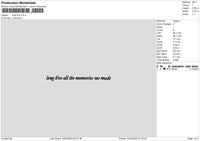Long Live Embroidery File 6 sizes