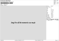 Long Live Embroidery File 6 sizes