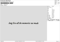 Long Live Embroidery File 6 sizes