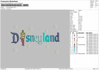 Lord Disneyland Embroidery File 6 size