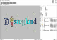 Lord Disneyland Embroidery File 6 size
