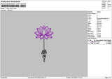 Lotus Outline Embroidery File 6 sizes
