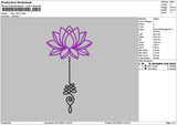 Lotus Outline Embroidery File 6 sizes