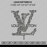 Louis Pattern V3 Embroidery File 6 sizes