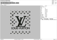 Louis Vuitton Pattern Embroidery File 4 size