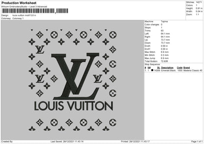 Louis Vuitton Pattern Embroidery File 4 size