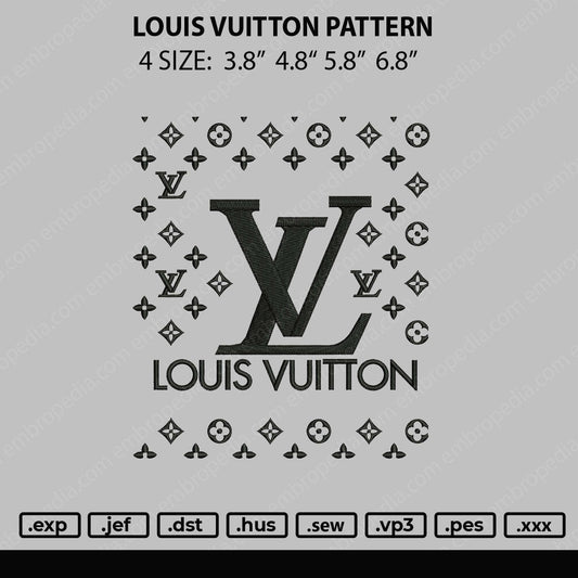 Louis Vuitton Pattern Embroidery File 4 size