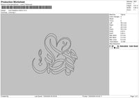 Arabic Outline Embroidery File 6 sizes