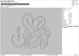 Arabic Outline Embroidery File 6 sizes