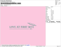 Love At First Bite Embroidery File 4 size