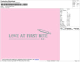 Love At First Bite Embroidery File 4 size