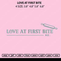Love At First Bite Embroidery File 4 size