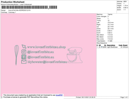 Love At First Embroidery File 4 size