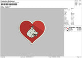 Love Dog Embroidery File 6 sizes