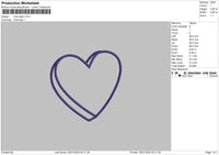 Loveheart 003 Embroidery File 6 sizes