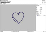 Loveheart 003 Embroidery File 6 sizes