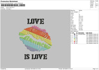 Love Is Love Embroidery File 4 size