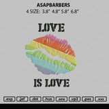 Love Is Love Embroidery File 4 size