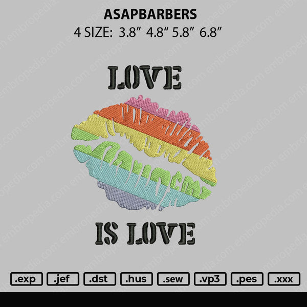 Love Is Love Embroidery File 4 size