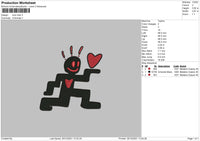 Love Man Embroidery File 4 size