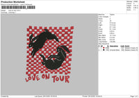 Love On Tour Embroidery File 4 size