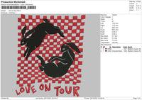 Love On Tour Embroidery File 4 size