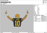 Player10 Embroidery File 6 sizes