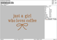 Coffeetext 1706 Embroidery File 6 sizes